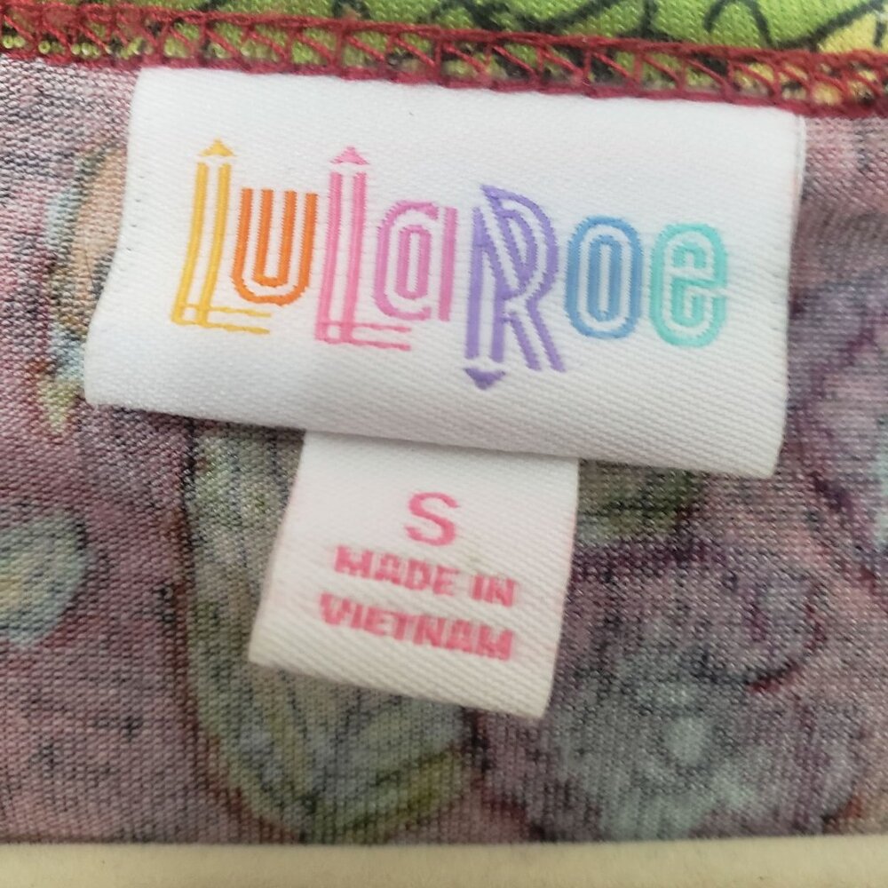 Lularoe Irma T Shirt Top Floral Leaf High Low Hemline Floral Size S - Picture 3 of 5